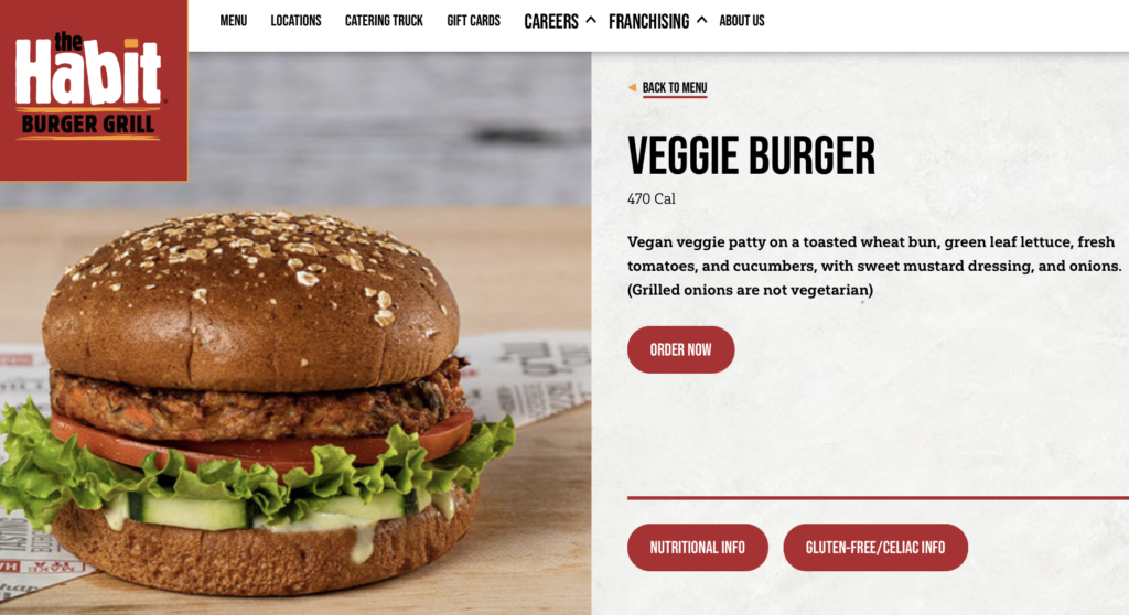 the habit veggie burger vegan