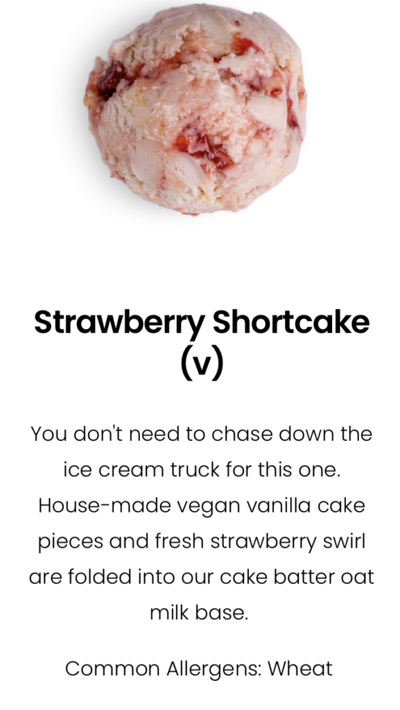 sorry not sorry vegan strawberry shortcake, vegan ice cream, Las Vegas
