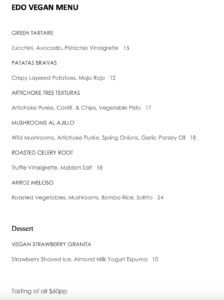 eco tapas Las Vegas vegan tasting menu